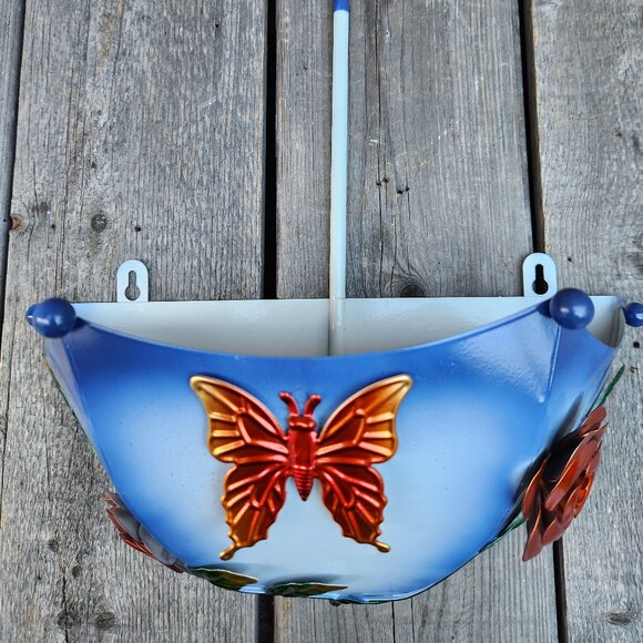 14.5" H, Up Side-Down Hanging Umbrella Planter, Color: BLUE - Picture 1 of 2